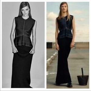 ❤️LAST ♥️ NWT ZARA STUDIO LONG 100%WOOL DRESS WARM